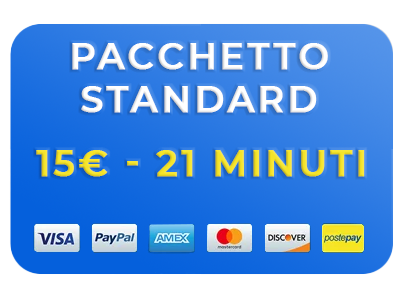 Acquista pacchetti minuti 18 standard 15 euro 2